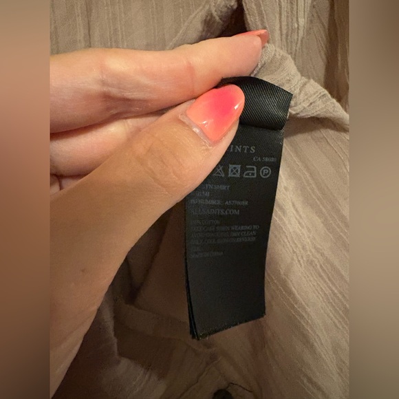 AllSaints Wairyn Shirt Size 6 - Picture 5 of 9